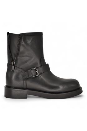 Tronchetto donna in pelle nera. JULIE DEE | MW546-NERO